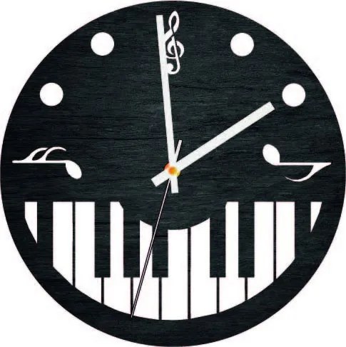 Wall Clock kotta és zongora - HORTO