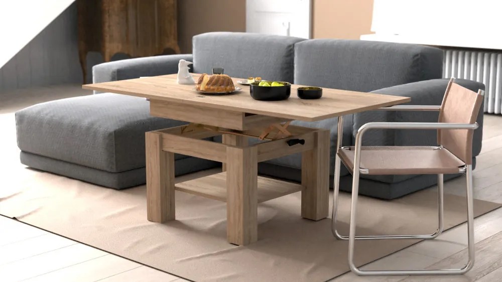 Savelli Cassino Magasítható/bővíthető étkező és dohányzóasztal Walnut