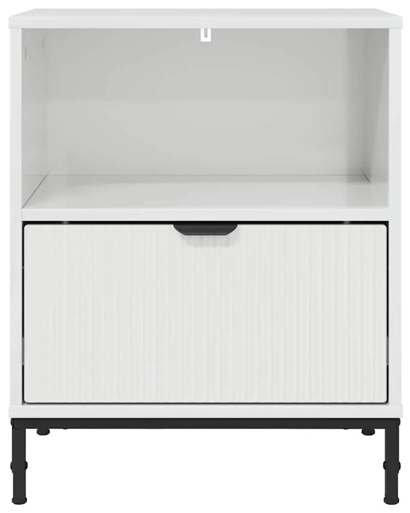 Éjjeliszekrények 2 pcs Magasfényű fehér 49 x 36 x 61 cm Faanyag