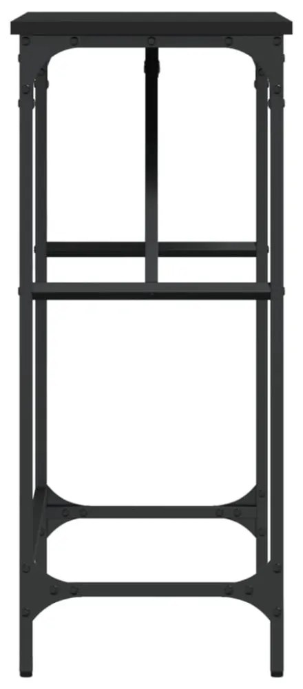 fekete szerelt fa tálalóasztal 75x32x75 cm