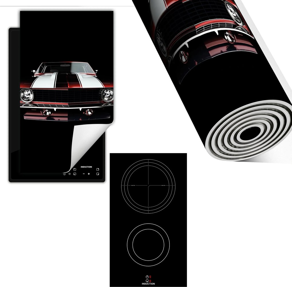 Indukciós Védőszőnyeg Konyhapult 30x52 fekete autó