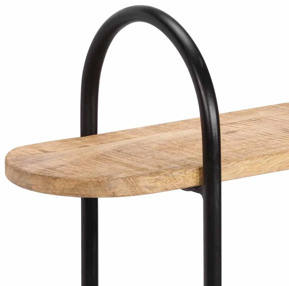 fali polc 90x20x116,5 cm tömör nyersfa Mango