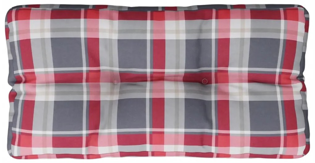 piros kockás szövet raklappárna 80 x 40 x 12 cm