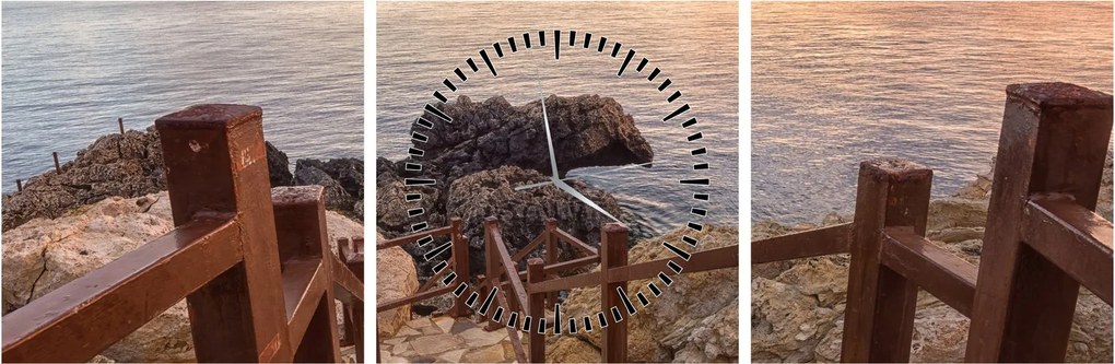Kép - Ereszkedés a tengerhez (órával) (90x30 cm)