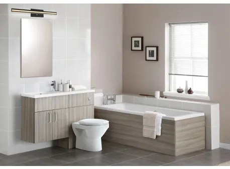 Globo 41499B Falikar fém szálcsiszolt alumínium és fekete színben, műanyag opál búrával. IP44, Schalter, SzxM:605x100, AL:58, tartozék: 1xLED 18W 230V, 3000K