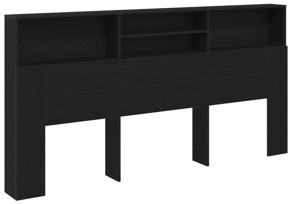 Fekete Tölgy Fejtámla Szekrény, 200 x 19 x 103,5 cm, Mérnöki Fa