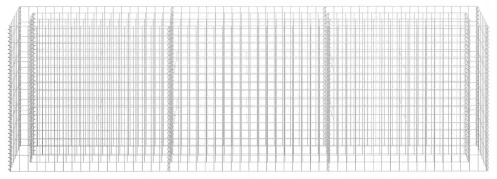 horganyzott acél gabion magaságyás 270 x 30 x 90 cm