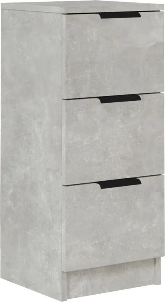 vidaXL betonszürke szerelt fa tálalóasztal 30 x 30 x 70 cm