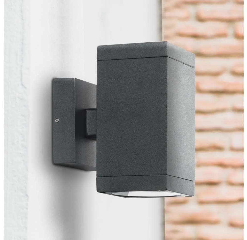 Prezent 39034 - Kültéri fali lámpa RETO SQ 2xGU10/35W/230V IP54