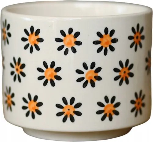 Kerámia takaró festett virágokkal 10,5cm