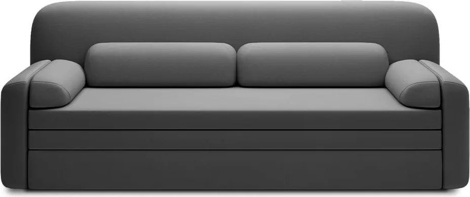 Szürkésbarna bársony kinyitható-tárolóhelyes kanapé 236 cm Elioss – ELTAP