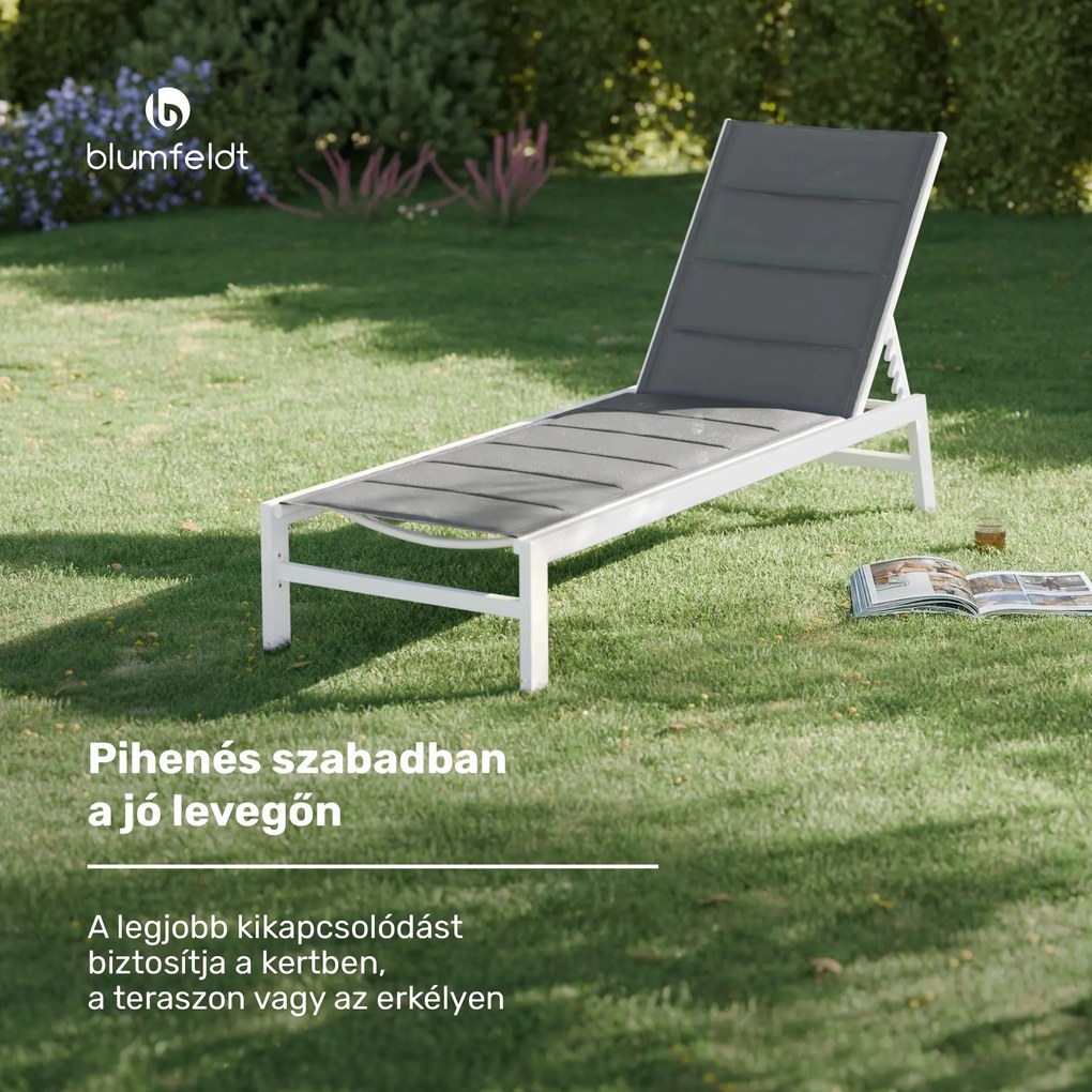 Renazzo Lounge napozóágy | 120 kg teherbírás | 5 fokozat | vízlepergető