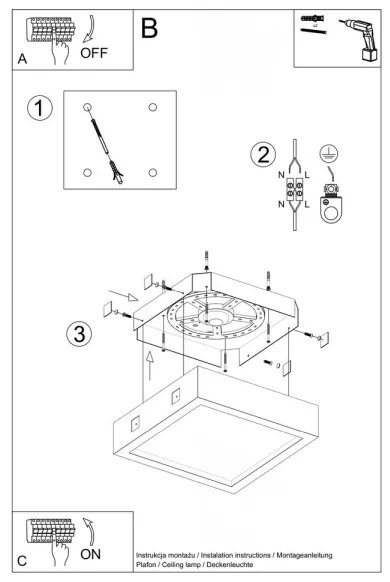 Sollux SL.0995 - LED Mennyezeti lámpa RIZA LED/18W/230V beton