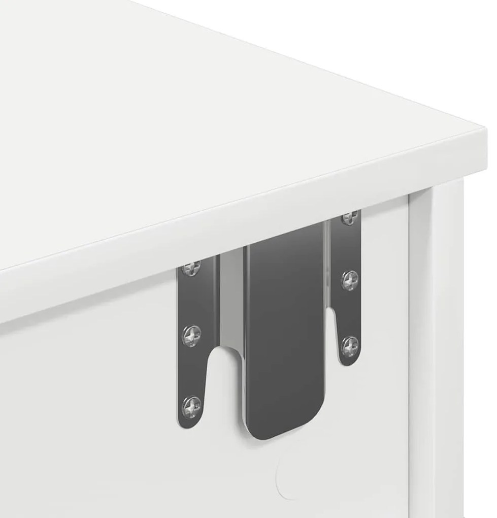 Falipolc fiókokkal fehér 60x28x15 cm műszaki fa