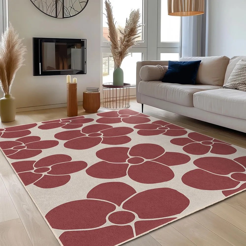 Piros mosható szőnyeg 60x100 cm Red Meadow – Mila Home