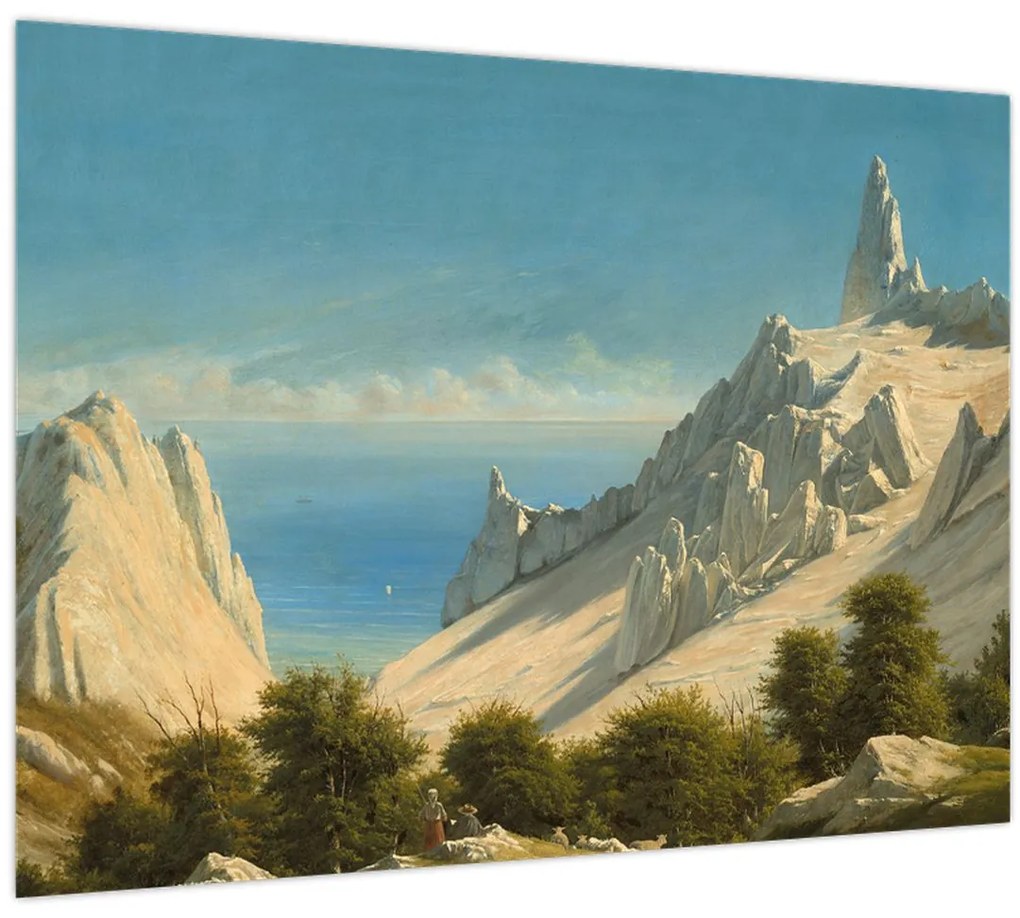 Kép - Georg Emil Libert, View of Sommerspiret, the Cliffs of Møn, reprodukciók (70x50 cm)