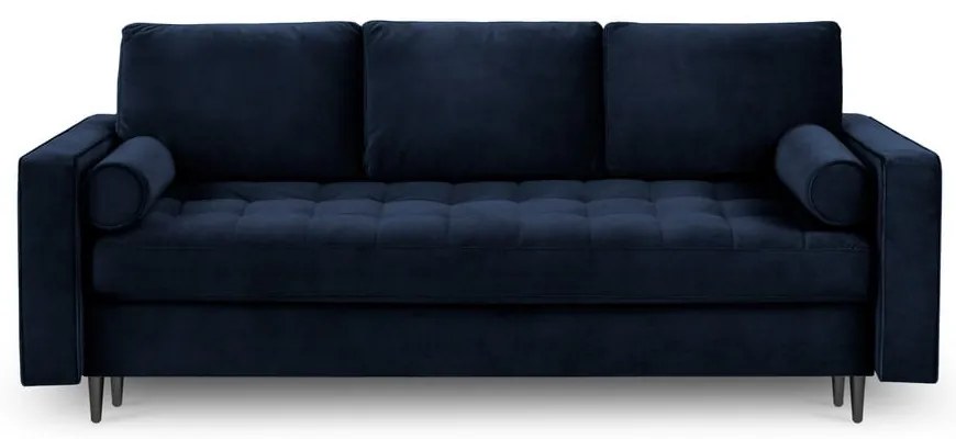 Santo kék kinyitható bársonykanapé - Milo Casa
