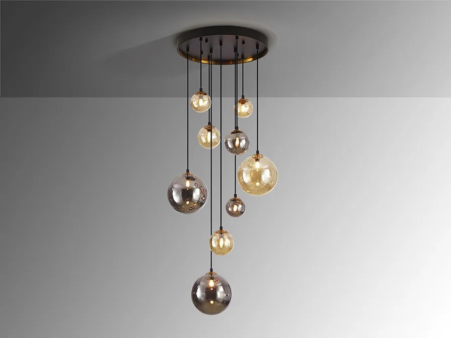 SCHULLER 439176 DARK Többágú Függesztett Lámpa G9 IP20