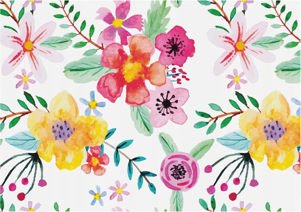 Fali fotótapéta Étkezőbe Virágos frissesség 208x146 Ragasztó