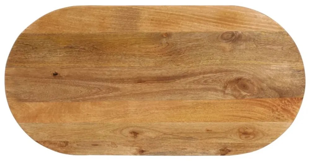 tömör mangófa ovális asztallap 140 x 50 x 2,5 cm