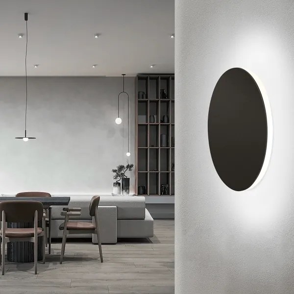 Aigostar - LED Fali lámpa LED/12W/230V 6500K 25 cm fekete