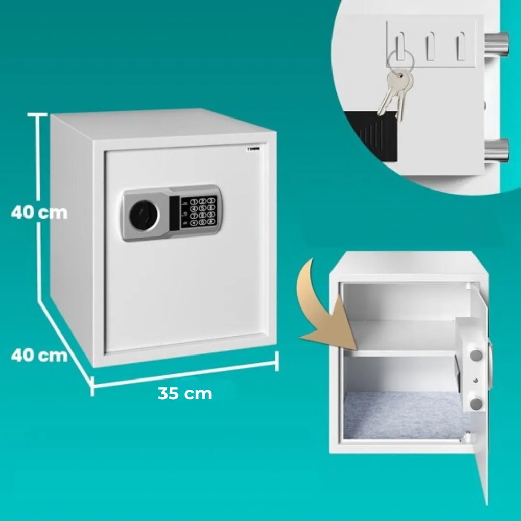 SECURITY elektromos bútorszéf, 35 x 40 x 40cm Deuba