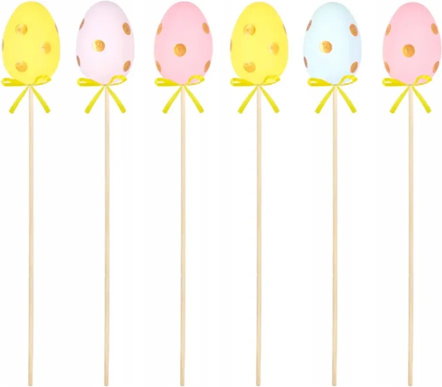 Húsvéti Tojás Húsvéti Tojás pasztell színes pöttyös 6db