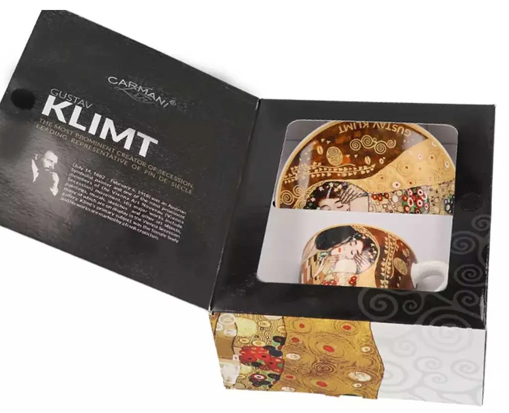 Klimt porcelán eszpresszó kávés csésze 80 ml A Csók