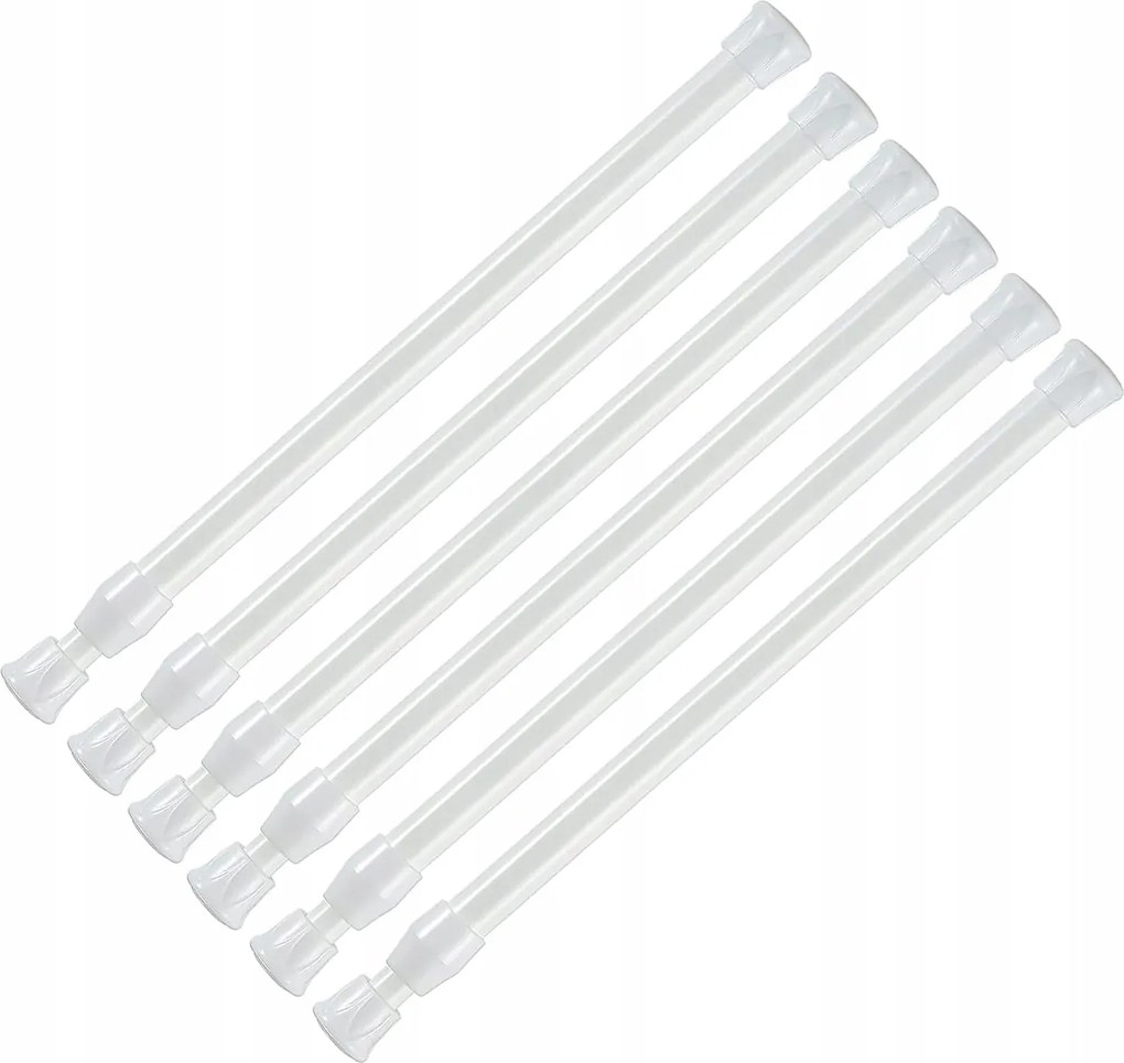 Kihúzható függönykarnis, fúrás nélküli szekrényrúd 18-28 cm. 6 db-os szett