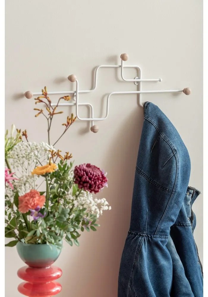 Fehér fém fali fogas 60,5 cm Metro – PT LIVING