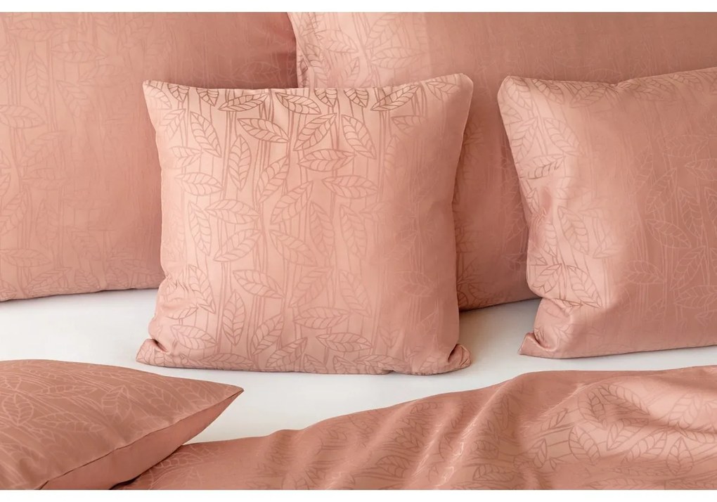 Matějovský Sofie Rose Pink Bambusz damaszt ágyneműhuzat, 140 x 220 cm, 70 x 90 cm, 140 x 220 cm, 70 x 90 cm