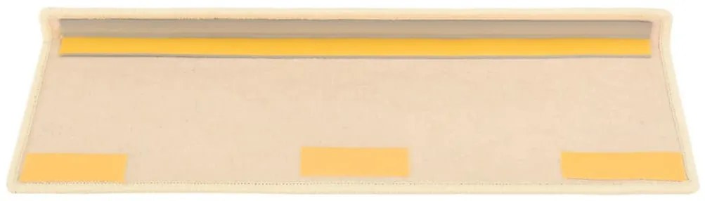 15 db szizál hatású világos bézsszínű lépcsőszőnyeg 65x21x4 cm
