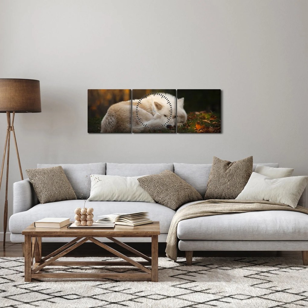 Kép - Pihenő farkas (órával) (90x30 cm)