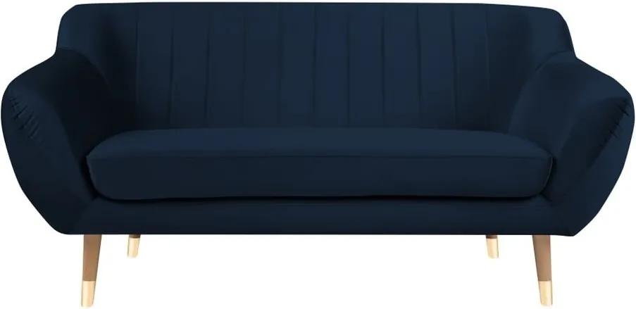 Benito sötétkék bársony kanapé, 158 cm - Mazzini Sofas