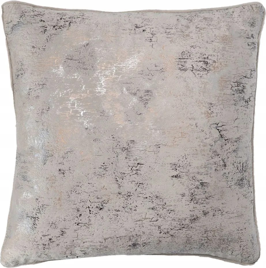 Dekoratív márványos csillogó párnahuzat 40x40 cm Világos Bézs