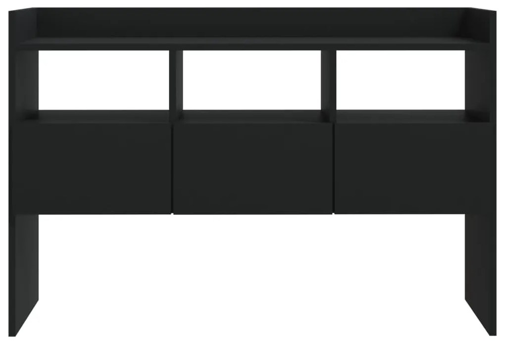 fekete szerelt fa tálalószekrény 105 x 30 x 70 cm
