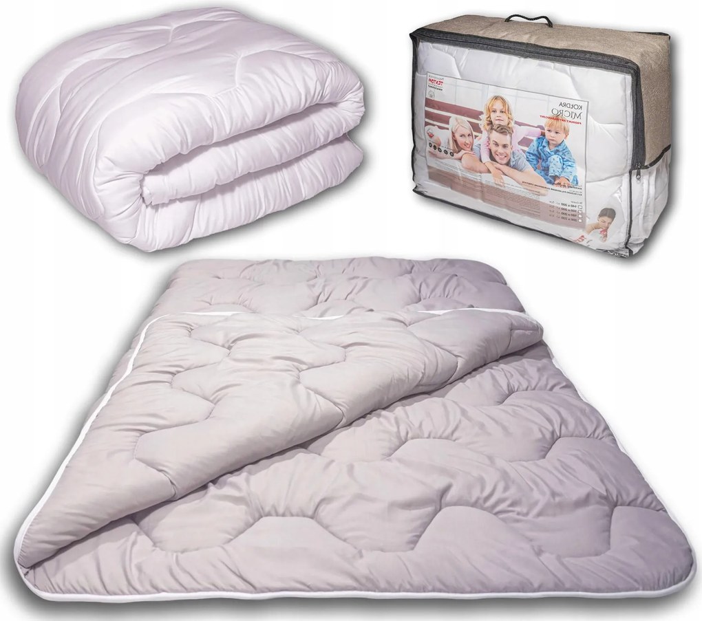 Paplan Ágyneműhuzat Egész Éves Meleg Ágytakaró Antiallergén Lila 200x220cm