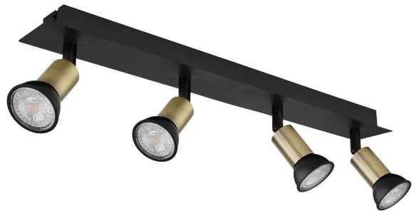 Globo 57998-4B - Spotlámpa DREW 4xGU10/35W/230V fekete/réz