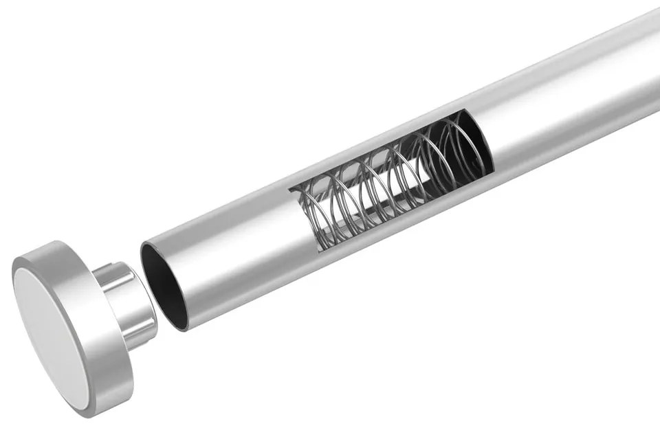 Luz ezüstszínű teleszkópos rúd a fürdőbe, hossz 70-115 cm - Wenko