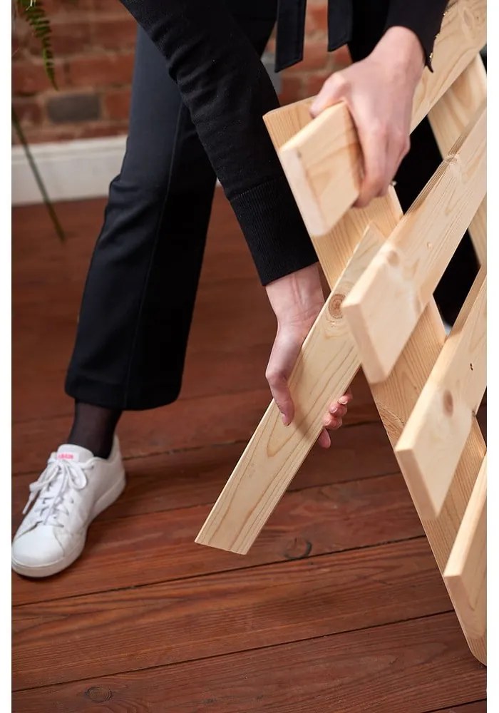 Szürkésbézs len kinyitható kanapé 140 cm Roots – Karup Design