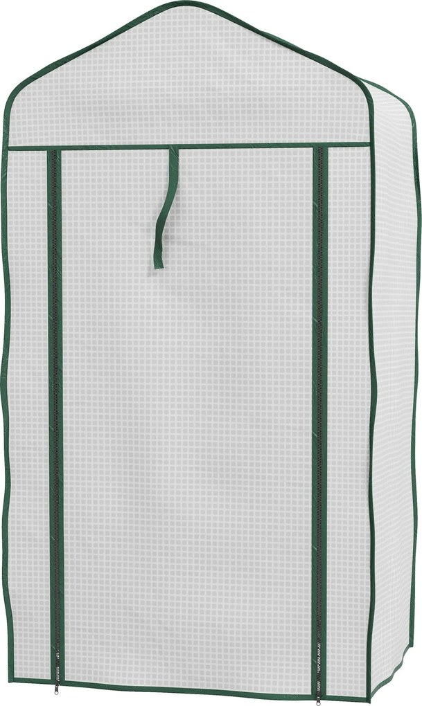 Outsunny 3-szintes Kert Üvegház Terasz Üvegház 3 Polccal és 1 Cipzáros Ajtóval Növények, Virágok, Zöldségek Neveléséhez 59x39x127 cm Fehér | Aosom