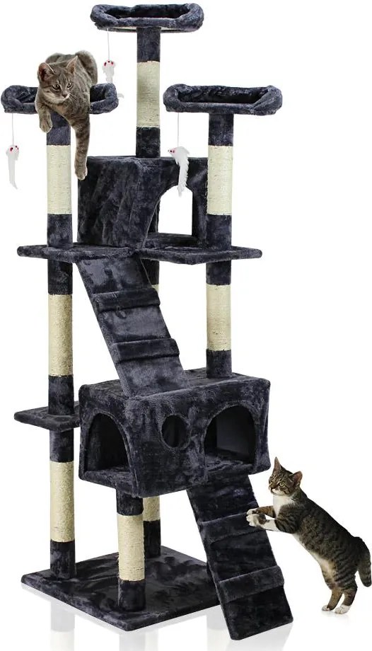 Kaparófa macskáknak Hawaj 170 cm sötét szürke