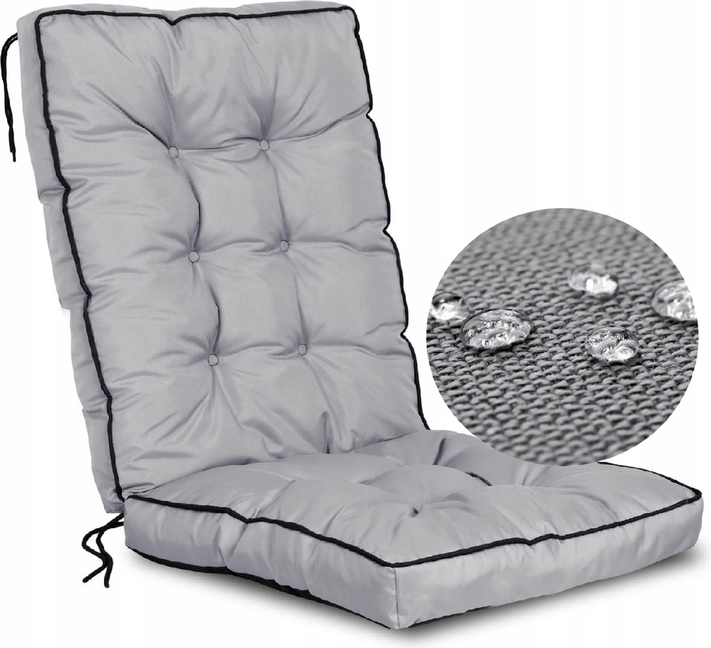 Kerti párna Magas Oldal 50x50x80 cm Kerti székhez Vízálló