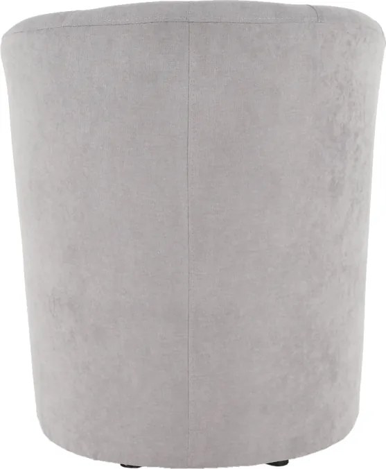 Klub fotel puffal, szürke, ROSE