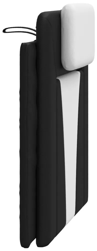 fekete és fehér műbőr fejtámla párna Viana 90 cm