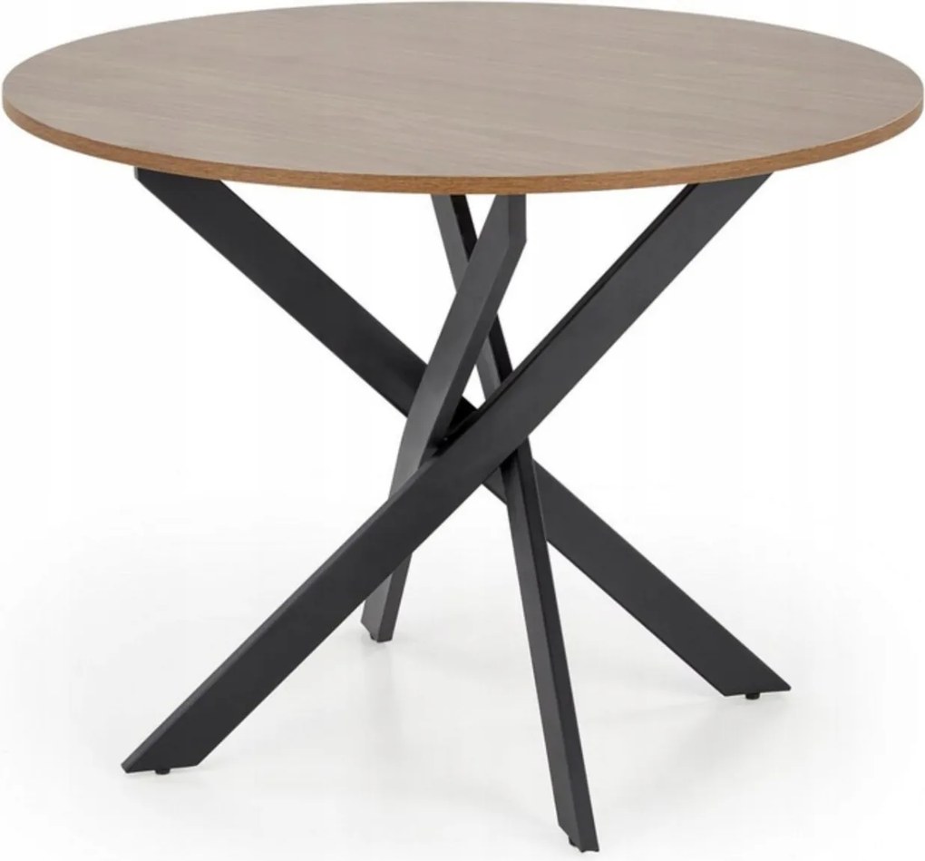 Konyhai asztal kerek konyha étkező nappali dió loft Edgar