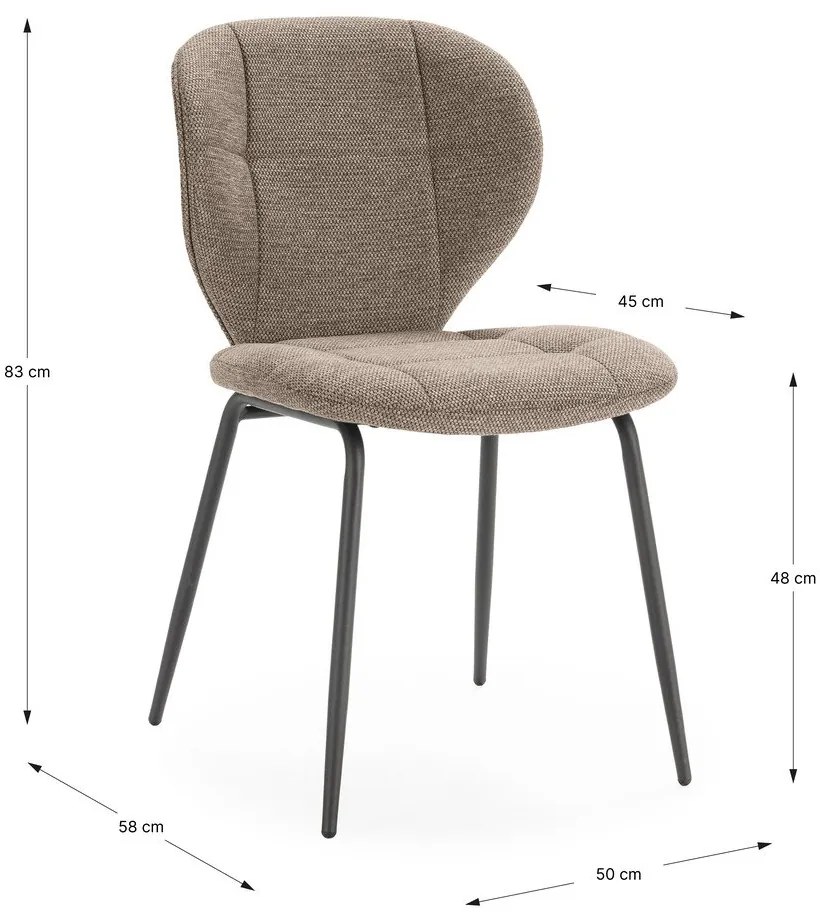 Bézs étkezőszék szett 2 db-os Maori – Marckeric