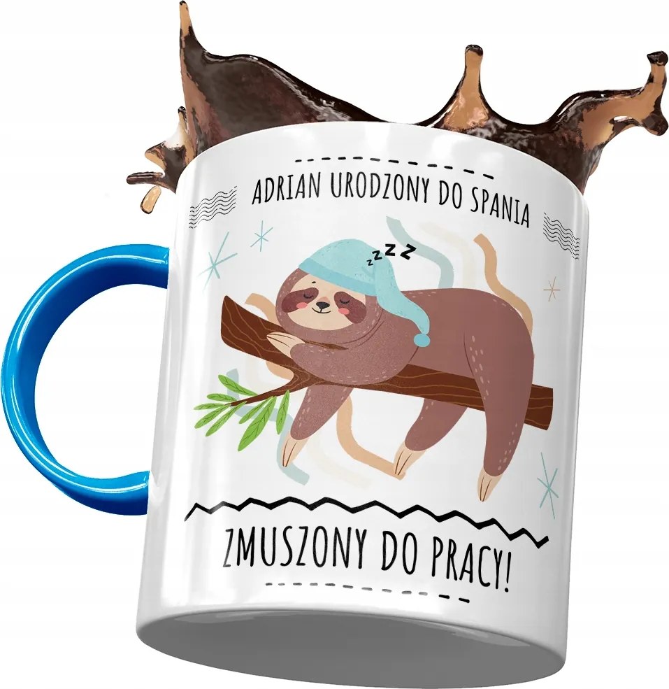 Kék bögre Adrian Férj Kolléga Ajándék Nyomtatott Fotóval