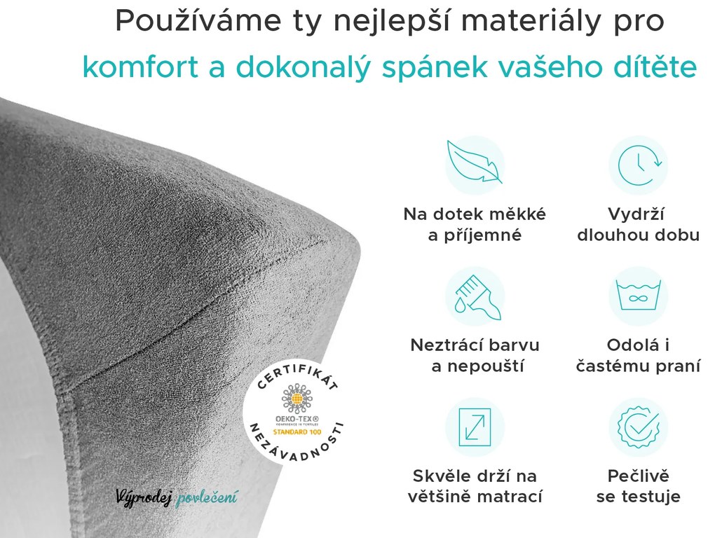 Gyerek frottír lepedő 70x140 cm barack