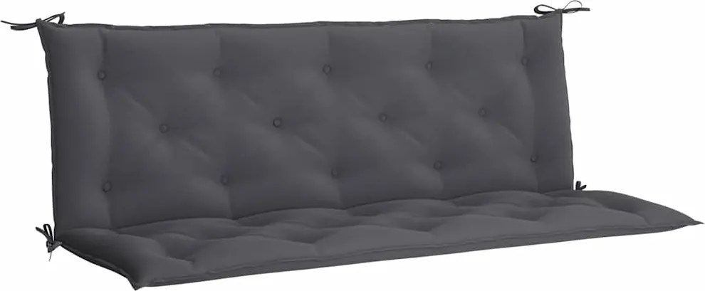 vidaXL antracitszürke oxford szövet kerti padpárna 150x(50+50)x7 cm